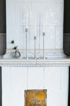 Chiaro Di Luna Candlestick Nickel-plated Brass, 40 cm