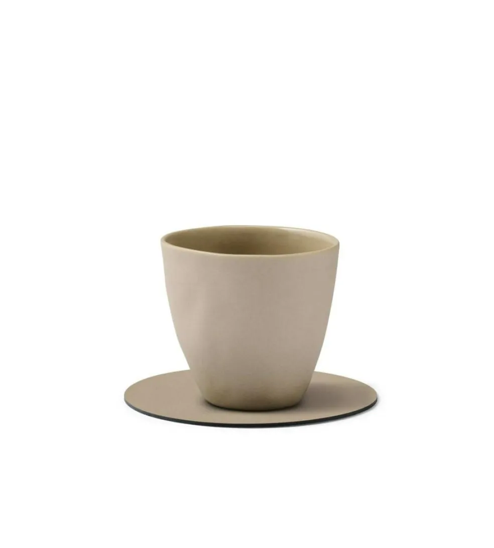 Circle Glass Coaster Nupo 10 cm, Flint Grey