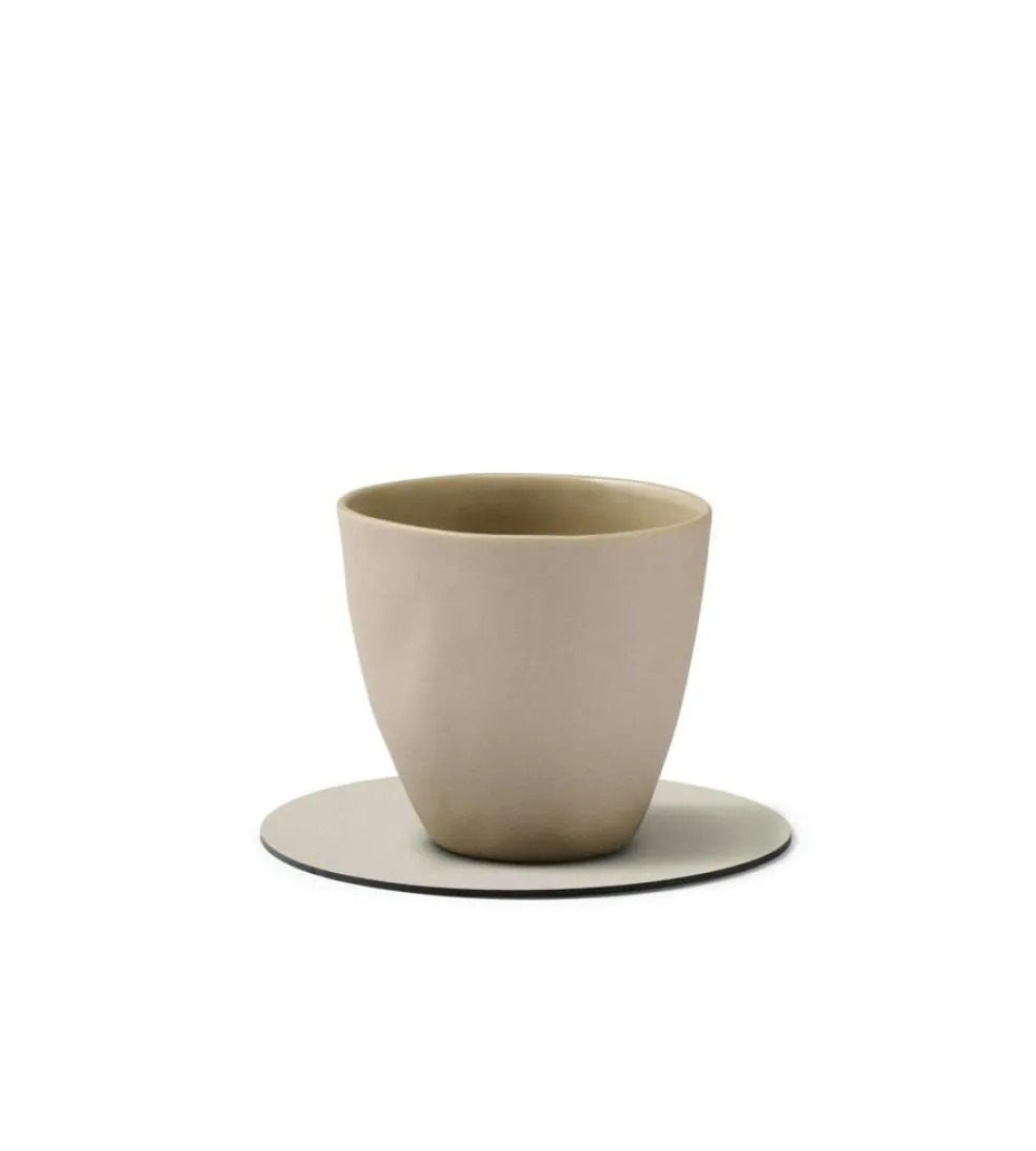 Circle Glass Coaster Nupo 10 cm, Flint Grey