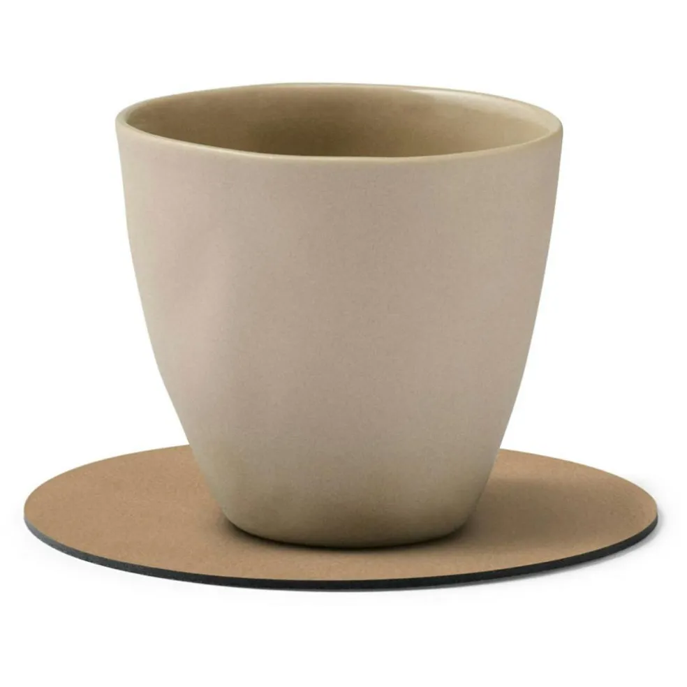 Circle Glass Coaster Nupo 10 cm, Flint Grey