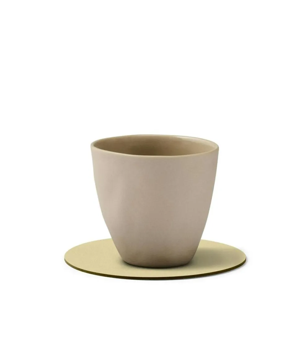 Circle Glass Coaster Nupo 10 cm, Flint Grey