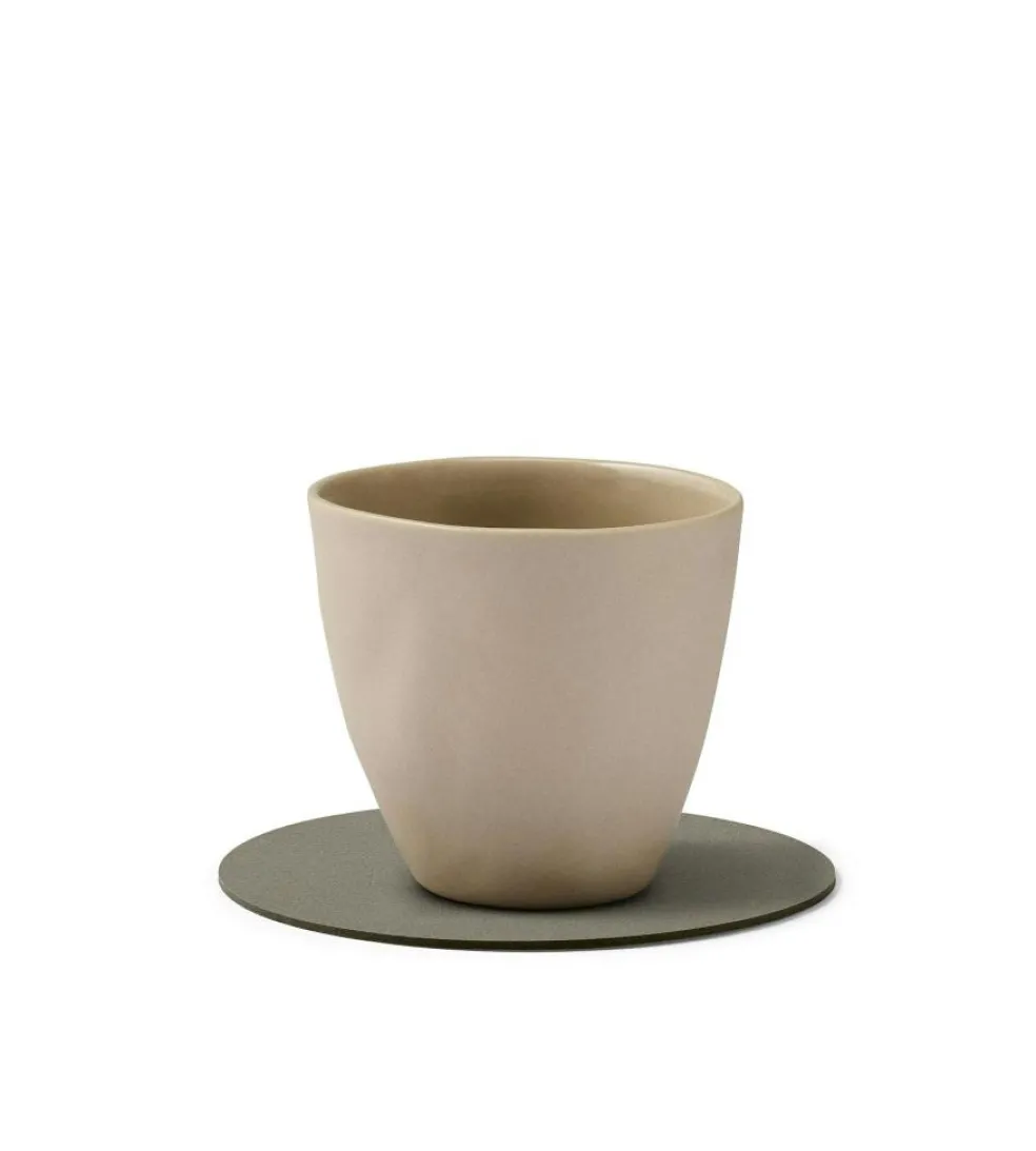 Circle Glass Coaster Nupo 10 cm, Flint Grey