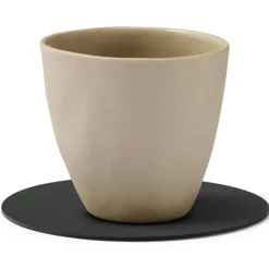 Circle Glass Coaster Nupo 10 cm, Flint Grey