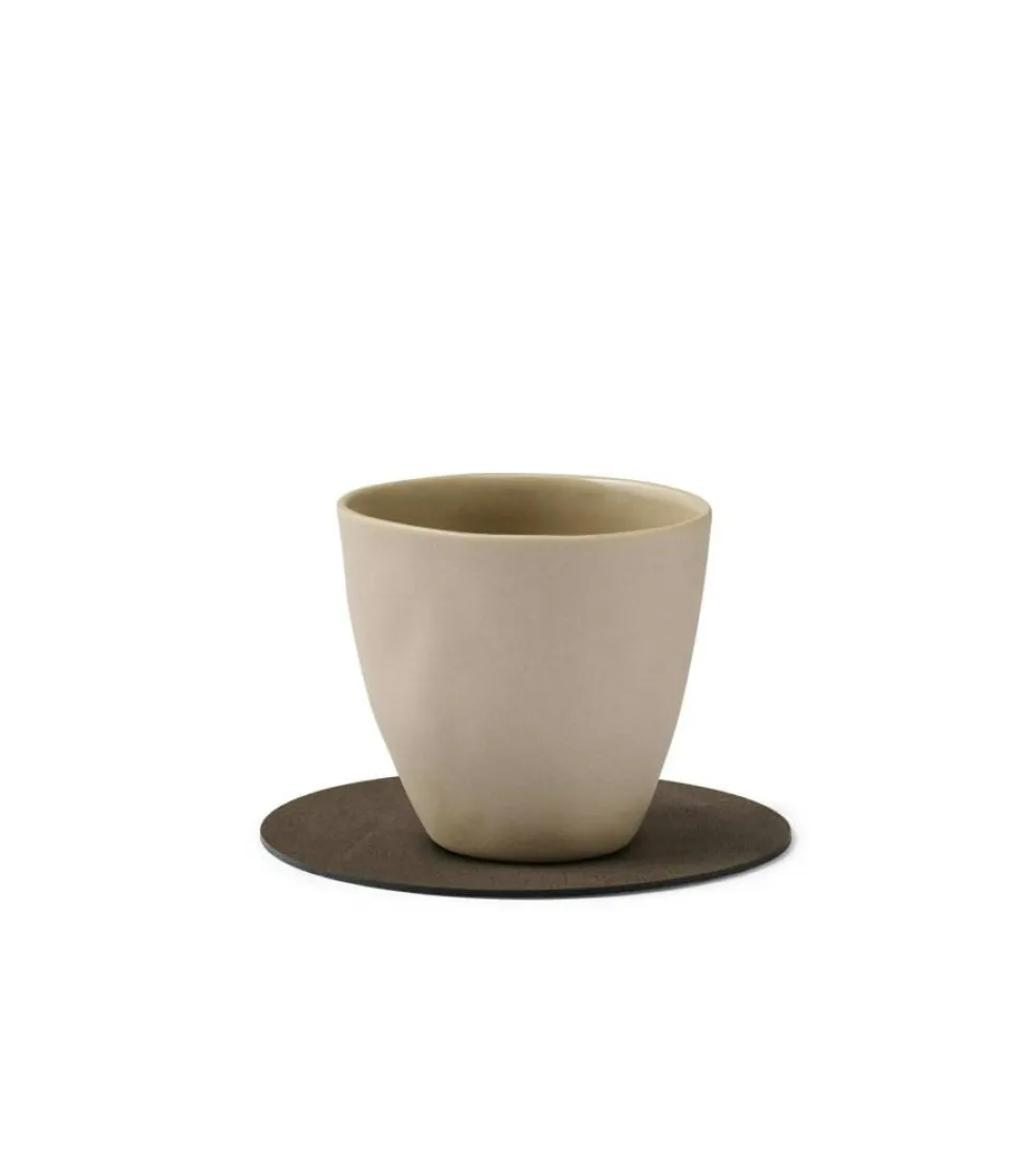 Circle Glass Coaster Nupo 10 cm, Flint Grey