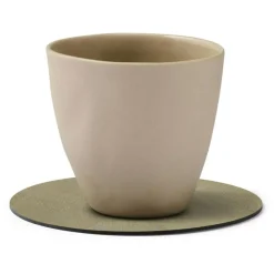 Circle Reversible Coaster 10 cm, Herbal Dust/Khaki