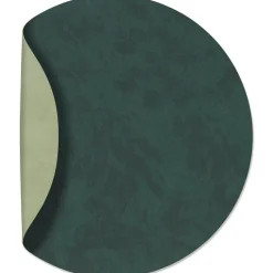 Circle XL Double Table Mat 1-pack, Dark Green/olive Green