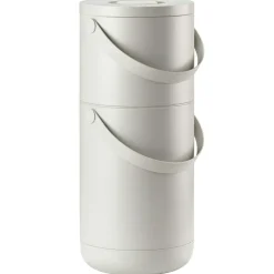Circular Paper Bin 22+12 L, Warm Grey