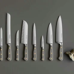 Classic Colour Knife Set With Knife Block 8 Pieces, Wild Blueberry