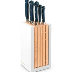Classic Colour Knife Set With Knife Block 8 Pieces, Wild Blueberry