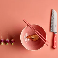 Classic Colour Santoku Knife 17 cm, Pink Himalayan Salt