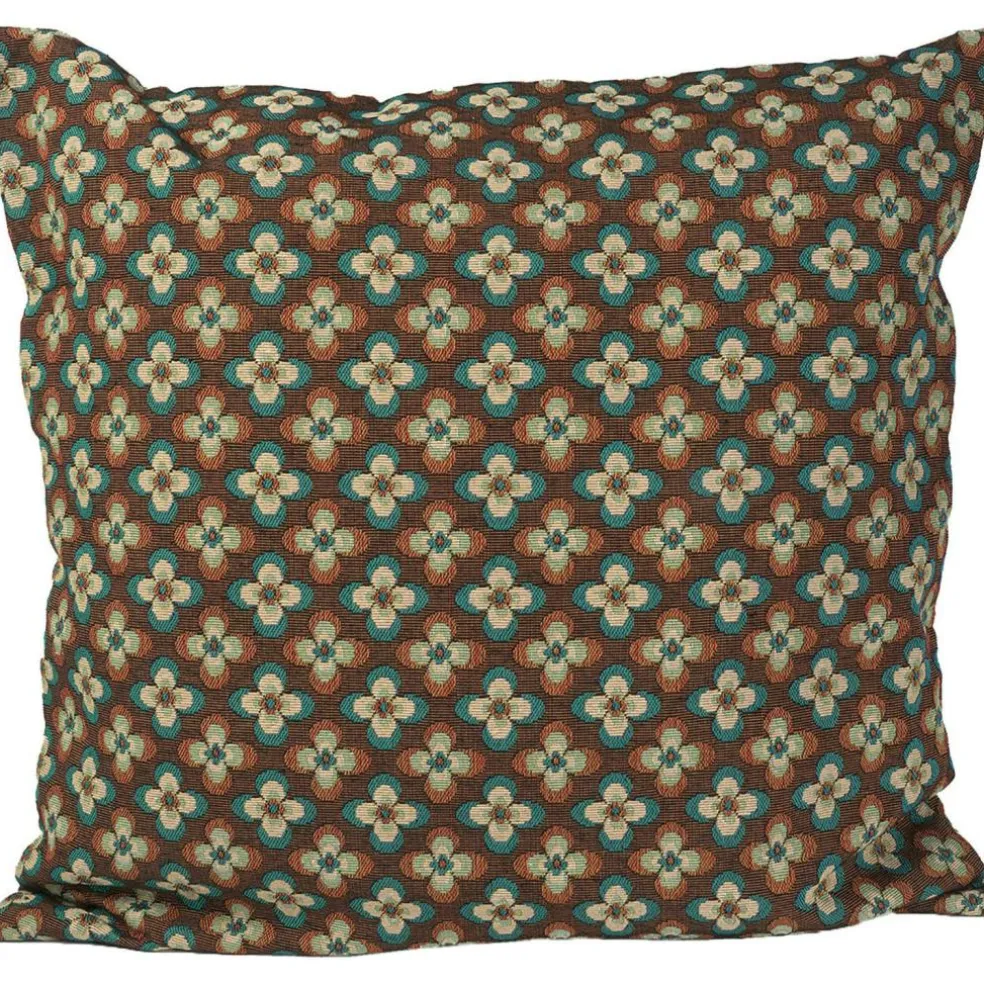Clover Cushion Cover 50x50 cm, Brown