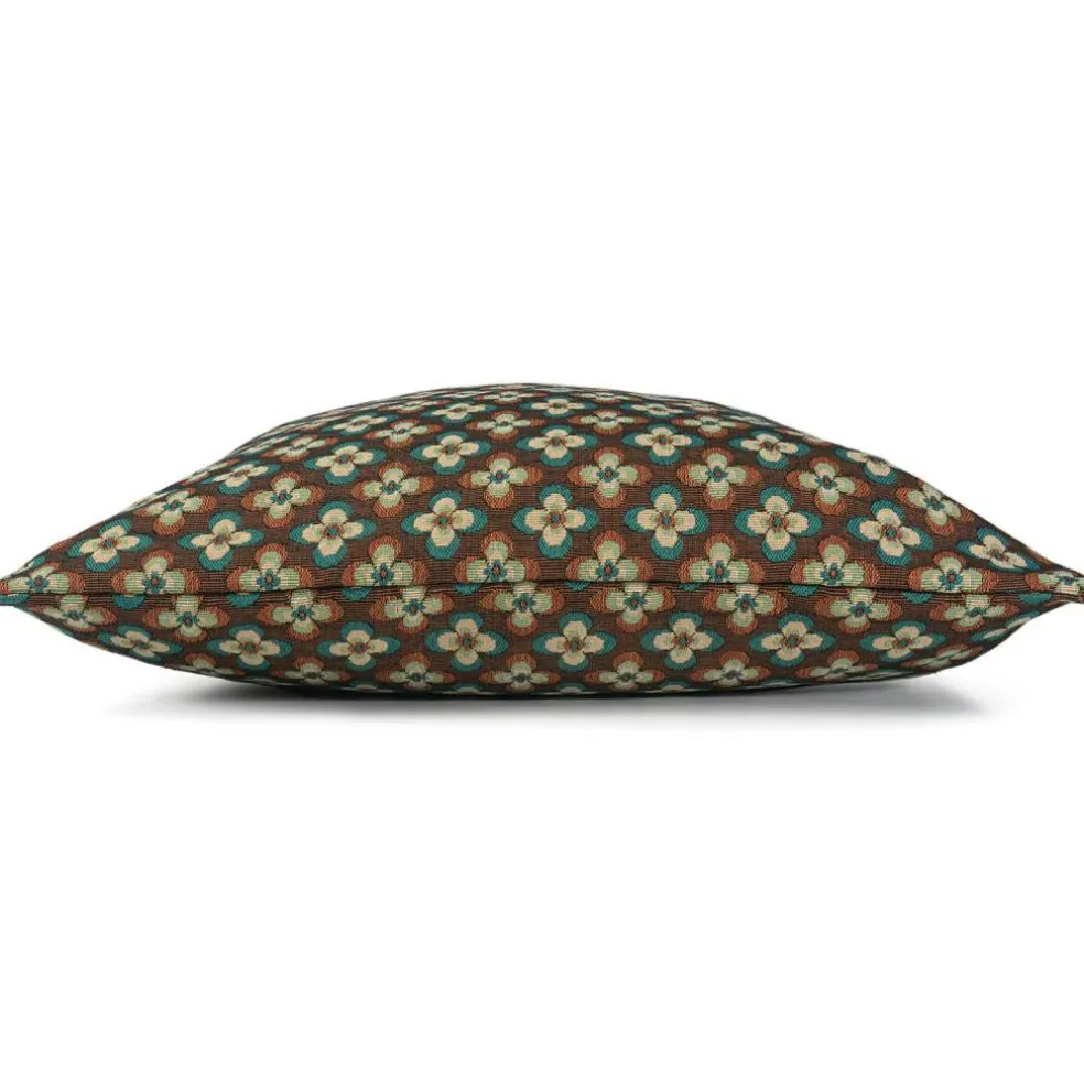 Clover Cushion Cover 50x50 cm, Brown