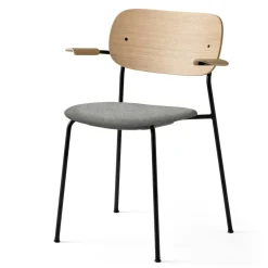 Co Dining Chair Black Steel w. Armrest, Dakar 0250/Natural Oak