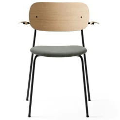 Co Dining Chair Black Steel w. Armrest, Dakar 0250/Natural Oak