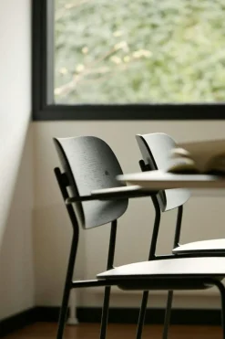 Co Dining Chair Black Steel w. Armrest