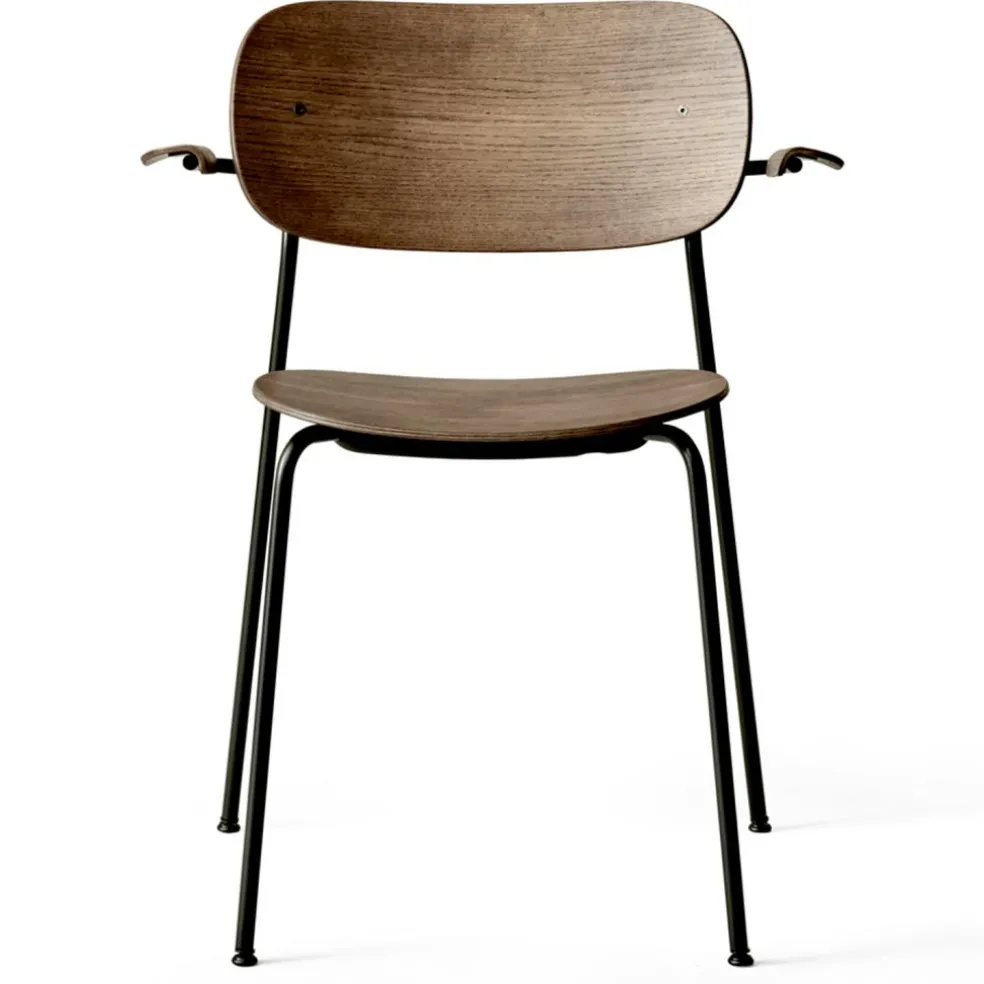 Co Dining Chair Black Steel w. Armrest