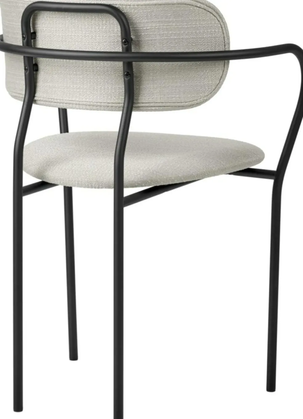Coco Dining Chair Upholstered With Armrest, Around Bouclé 004