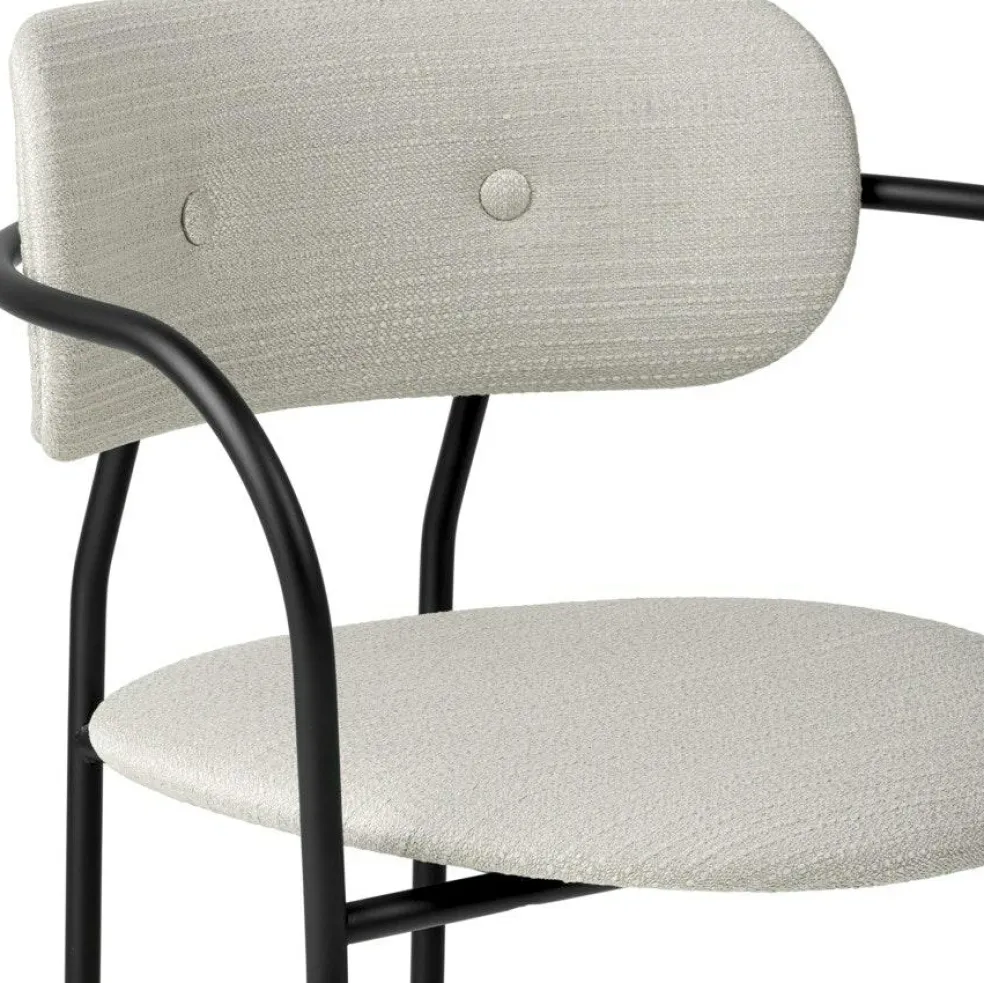 Coco Dining Chair Upholstered With Armrest, Around Bouclé 004