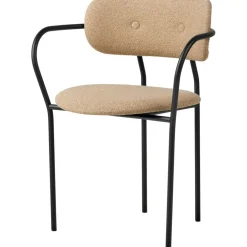 Coco Dining Chair Upholstered With Armrest, Around Bouclé 004