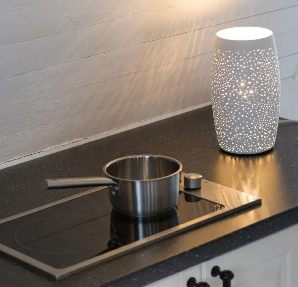 Colby Table Lamp, Sand-Black