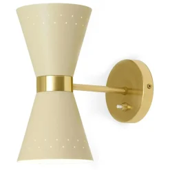 Collector Wall Lamp, Creme/Polished Brass