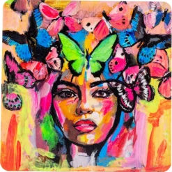 Coming Back to Life Coaster 9x9 cm, Multi