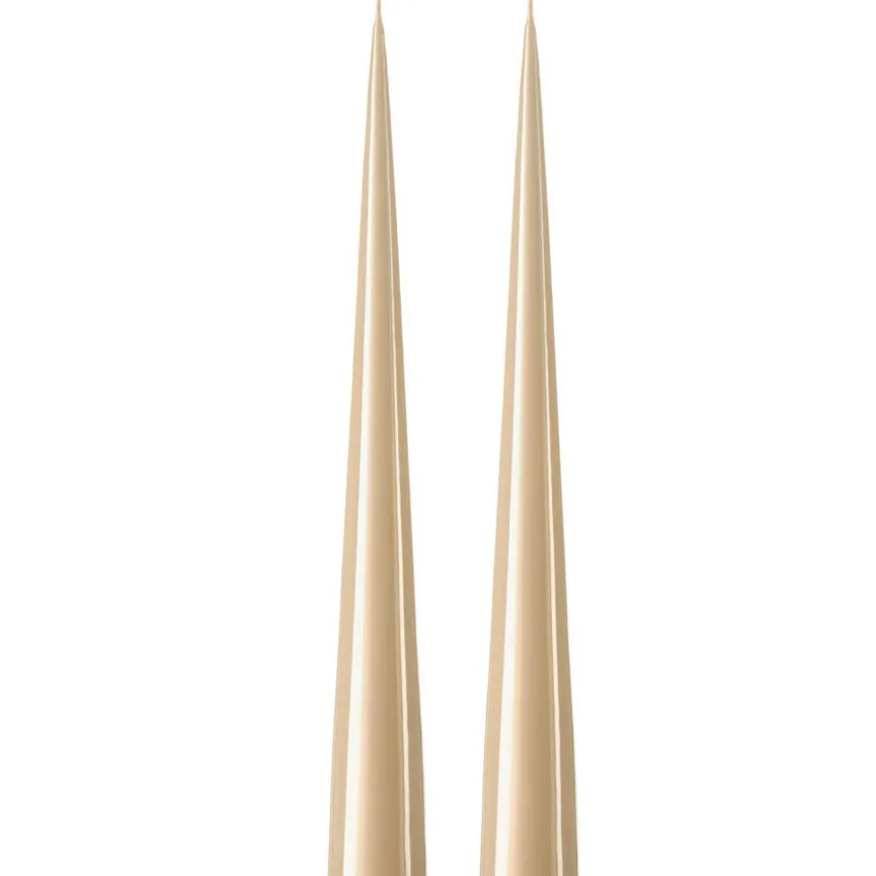 Cone Candles Lacquered 37 cm 2-pack, Eucalytus