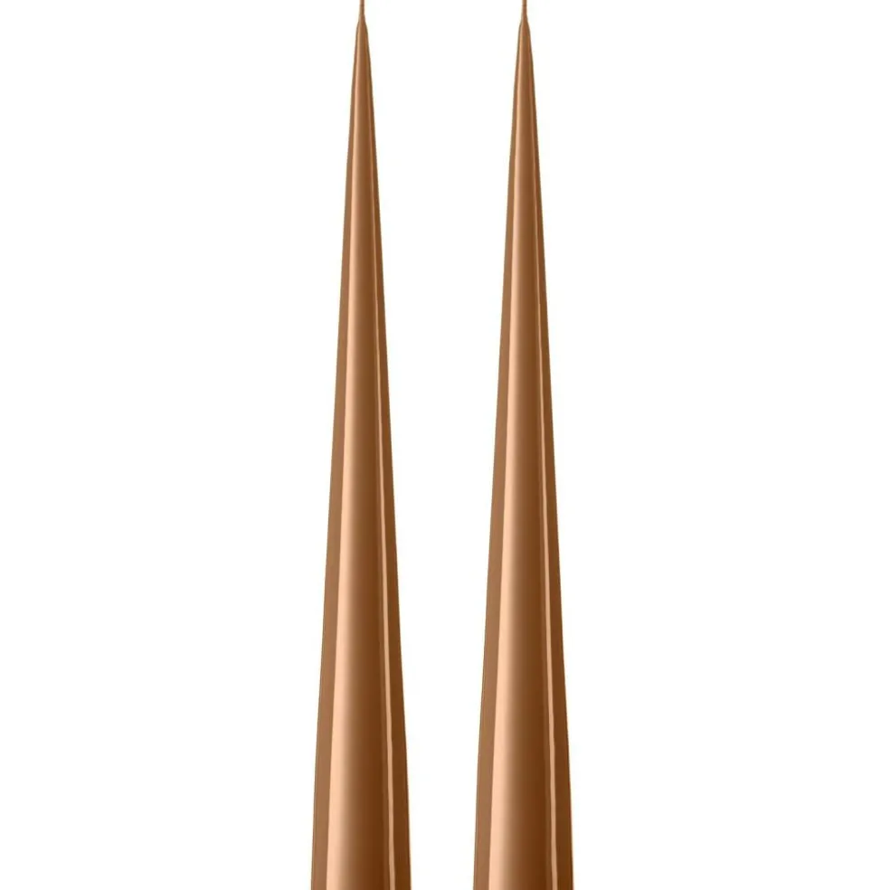 Cone Candles Lacquered 37 cm 2-pack, Eucalytus