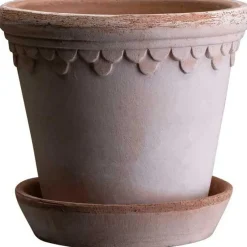 Copenhagen Pot With Saucer 16 cm, Amber Yellow