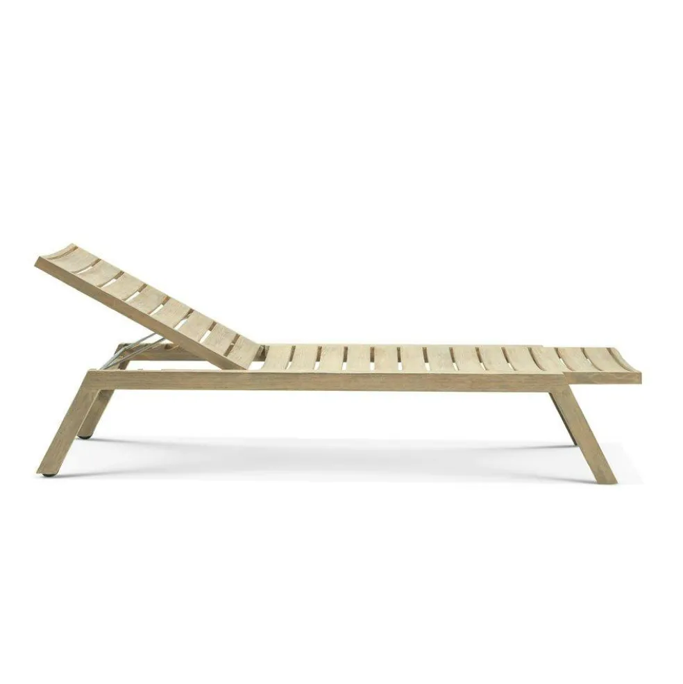 Costes Sunbed, Pickled Teak