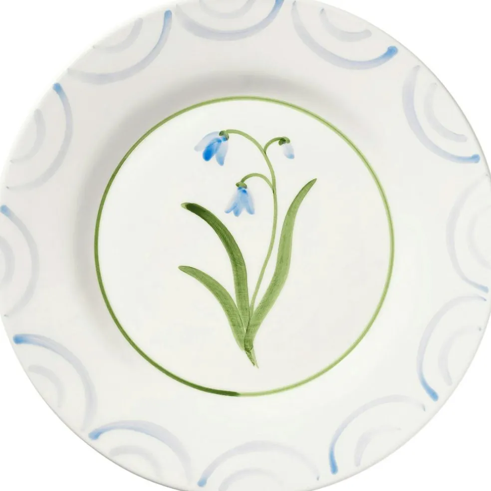 Cottage Flower Plate 28 cm, Blue