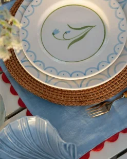 Cottage Flower Plate 28 cm, Blue