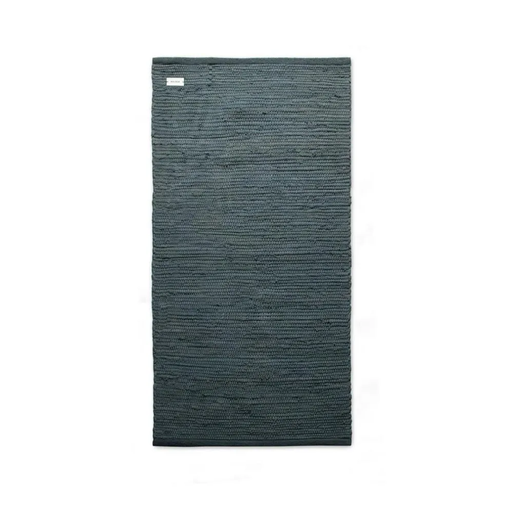 Cotton Rug Steel Grey, 60x90 cm