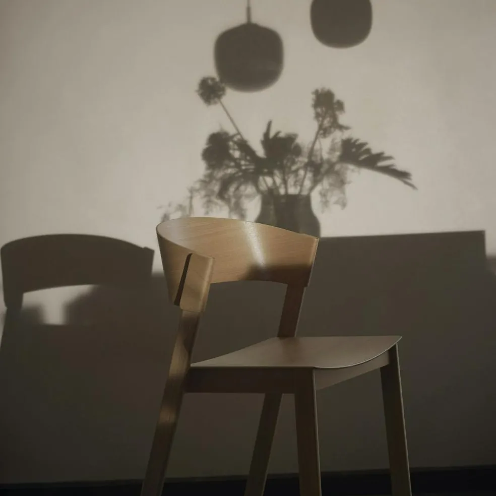 Cover Bar Chair With Backrest 75 cm, Oak / Cognac Leather