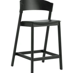 Cover Bar Chair With Backrest 75 cm, Oak / Cognac Leather