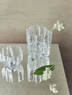Crackle Candle Holder 58 mm, Clear