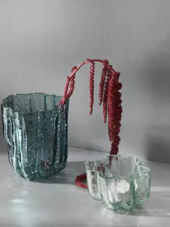 Crackle Candle Holder 58 mm, Clear