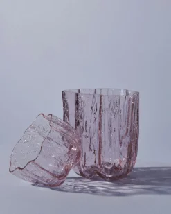 Crackle Candle Holder 58 mm, Clear