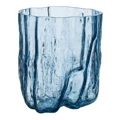 Crackle Vase Circular Glass, 27 cm