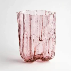 Crackle Vase, 21x27 cm, Pink