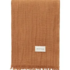 Crinkle Blanket 130x170 cm, Light Brown