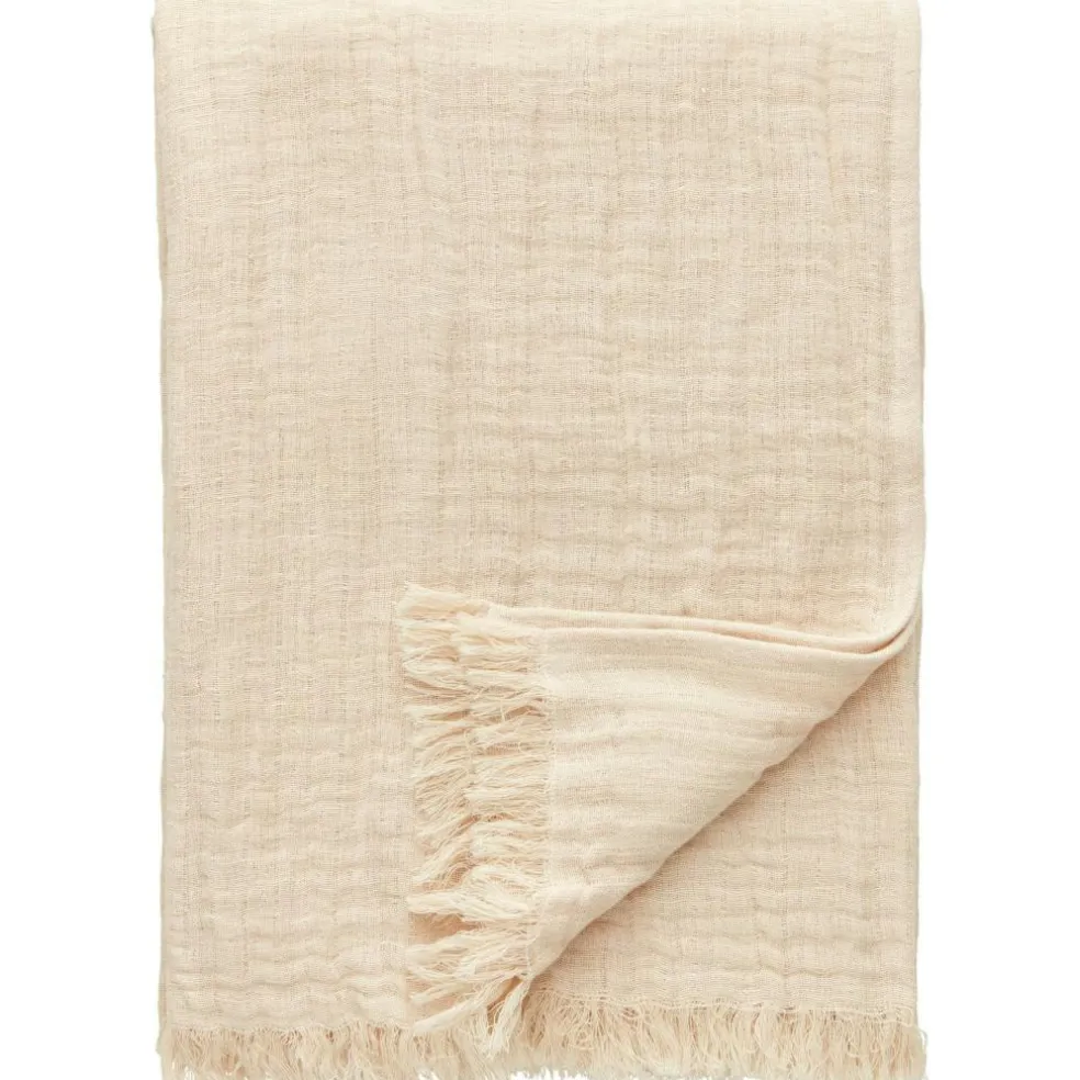 Crinkle Blanket 130x170 cm, Light Brown
