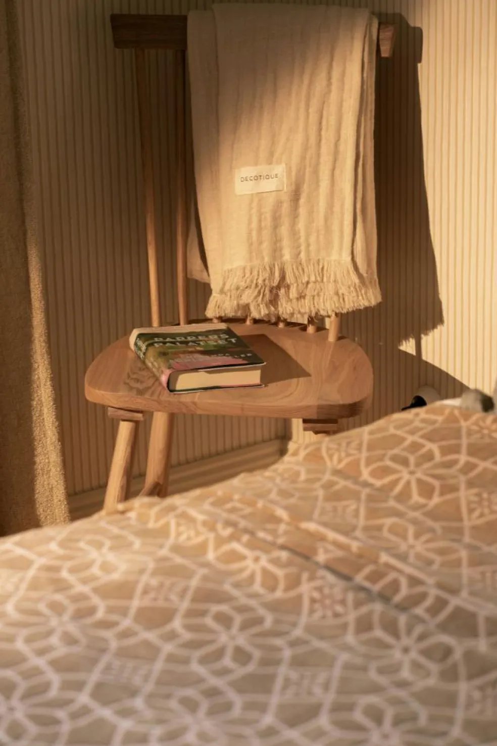 Crinkle Blanket 130x170 cm, Light Brown