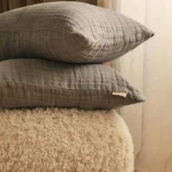 Crinkle Cushion 50x50 cm, Green