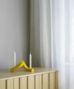 Crooked Two Candlestick, Bronze