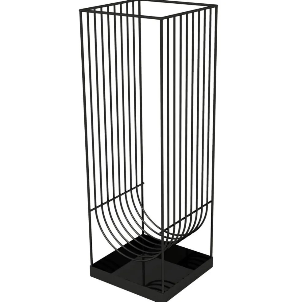Curba Umbrella Stand, Black