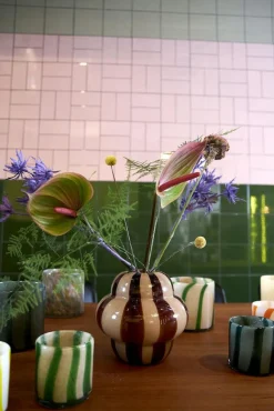 Curlie Vase, Beige / Brown