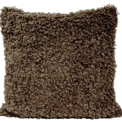 Curly Lamb Fake Fur Cushion Cover 50x50 cm, Brown