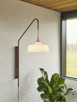 Current Wall Light, Red/Maroon