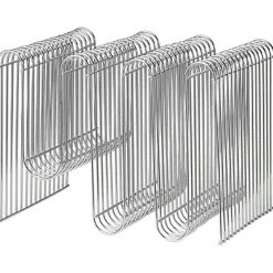 Curva Magazine Rack, Silver